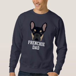 Black and Tan Fransk Bulldog Hund Pappa Lång Ärmad Tröja