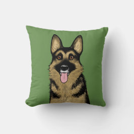 Black and Tan German Shepherd Hund | Coola Pet Art Kudde