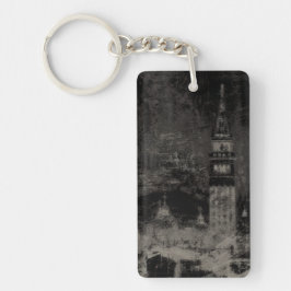 Black and Taupe Distress Skyline Venice Italien