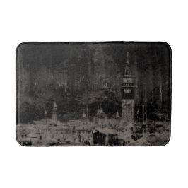 Black and Taupe Distress Skyline Venice Italien Badrumsmatta