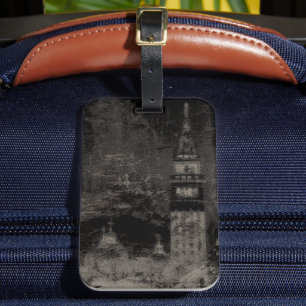 Black and Taupe Distress Skyline Venice Italien Bagagebricka
