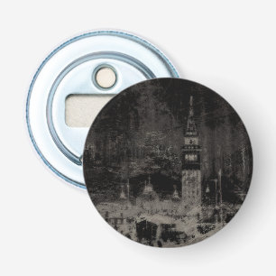Black and Taupe Distress Skyline Venice Italien Flasköppnare