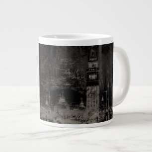 Black and Taupe Distress Skyline Venice Italien Jumbo Mugg