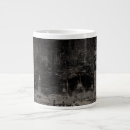 Black and Taupe Distress Skyline Venice Italien Jumbo Mugg