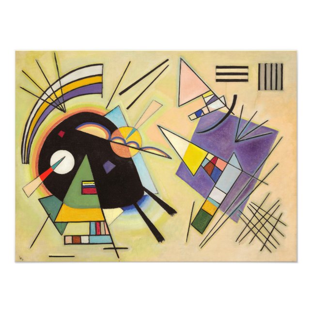 Black and Violet by Wassily Kandinsky Fototryck (Framsidan)