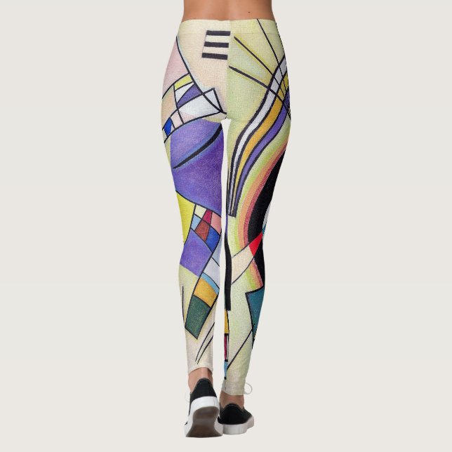 Black and Violet - Kandinsky Leggings (Baksida)