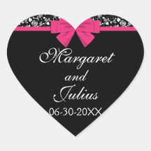 Black and Vit ros Rosa Bow