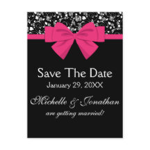 Black and Vit ros Rosa Bow