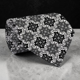 Black and White Abstract Custom Necktie Slips