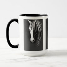 Black and White Abstrakt Horse