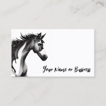 Black and White Abstrakt Horse