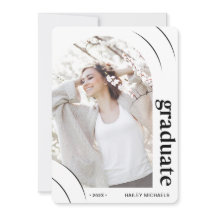 Black and White Arch Photo Studentfest Invita