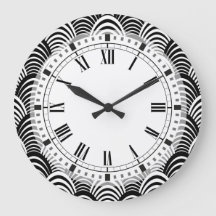 Black and White Art Deco Handflatan Frond Classic