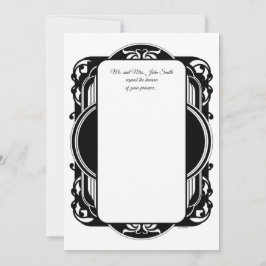 Black and White Art Deco Vintage Meddelande