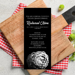 Black and White Artichoke Restaurant Grand Open Inbjudningar