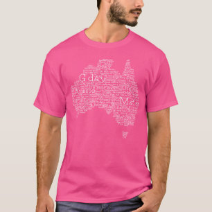 Black and White Australian Slang Karta T Shirt