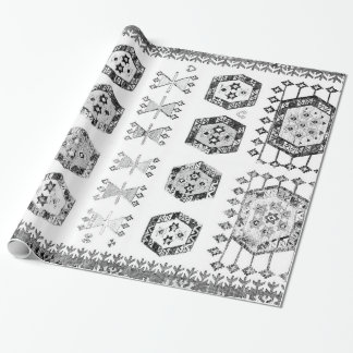 Black and White Aztec Shape Pattern Presentpapper