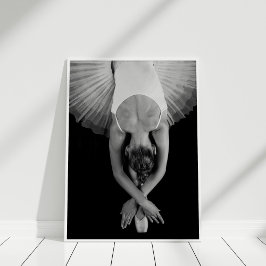 Black and White Ballerina Poster Skriv ut