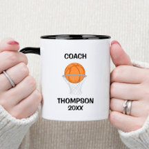Black and White Basketball Coach