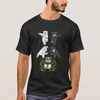 Black And White Bear Into Panda Fusion T Shirt