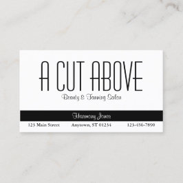 Black and White Beauty Salon Tidsbeställning Kort
