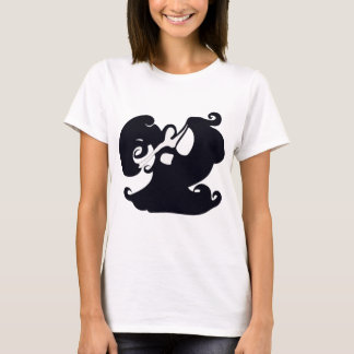 Black and White Belly Dancer with Veil Mode Top T Shirt