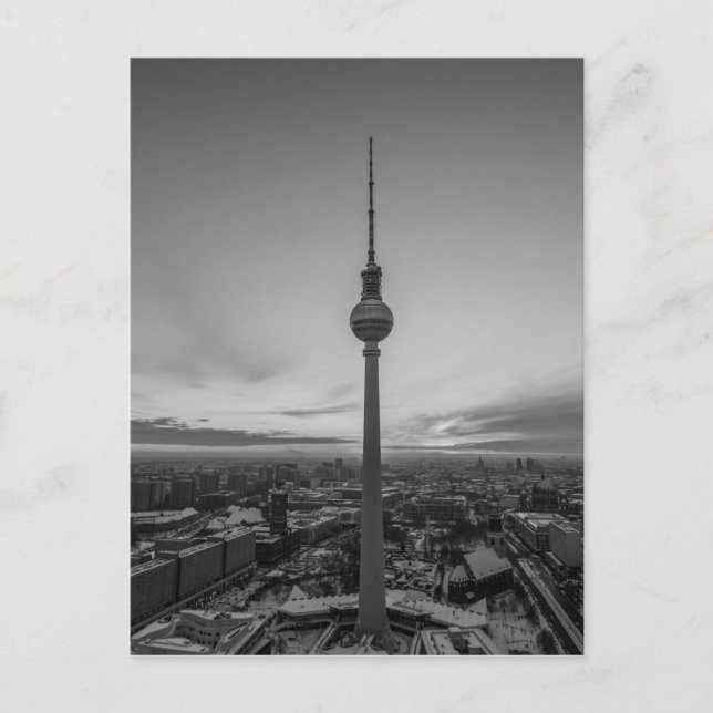 Black and White Berlin på Winter Vykort (Framsida)