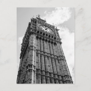 Black and White Big Ben Photograph, London Vykort