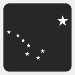 Black and White Big Dipper Fyrkantigt Klistermärke