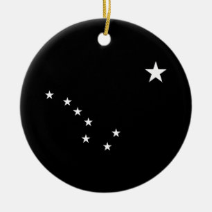 Black and White Big Dipper Julgransprydnad Keramik