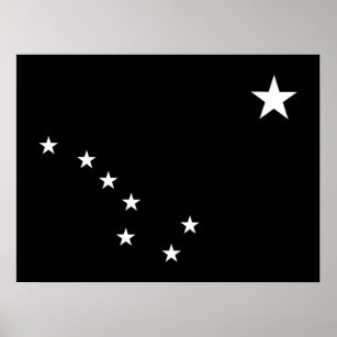 Black and White Big Dipper Poster