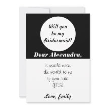 Black and White blir min bridesmaid