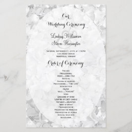 Black and White Blommigt Flat Ceremony Program