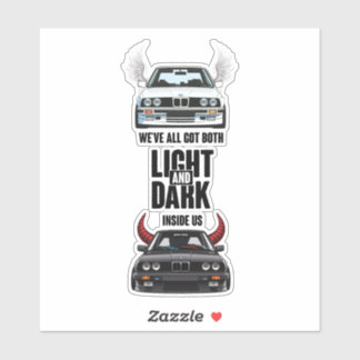 Black and white BMW E30 Klistermärken