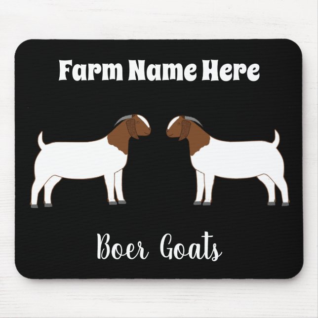 Black and White Boer Goat Farm Musmatta (Framsidan)