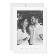 Black and White Boho Photo Bröllop Modern