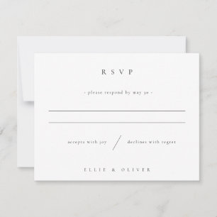Black and White Boho Photo Bröllop Modern OSA Kort