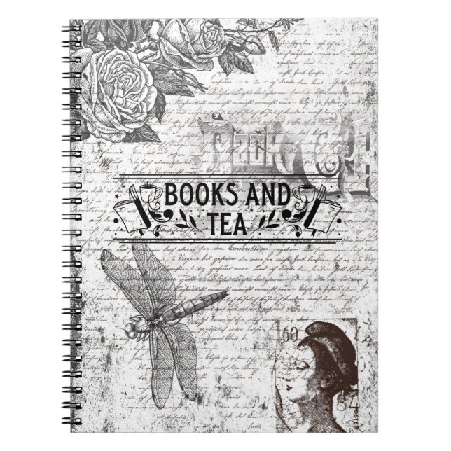 Black and White Bokar och Tea Anteckningsbok (Framsidan)