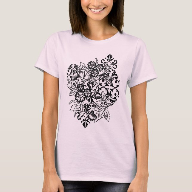 Black and White Bouquet Tee (Framsida)