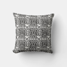 Black and White braided pattern Kudde