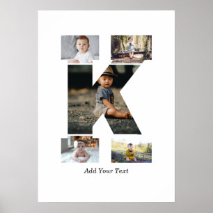 Black and White Brev K Photo Collage Poster