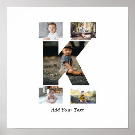 Black and White Brev K Photo Collage Poster