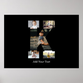 Black and White Brev K Photo Collage Poster