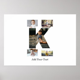 Black and White Brev K Photo Collage Poster