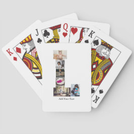 Black and White Brev L Photo Collage Casinokort
