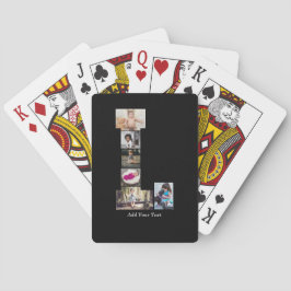Black and White Brev L Photo Collage Casinokort