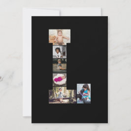 Black and White Brev L Photo Collage Meddelande