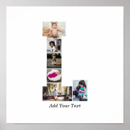 Black and White Brev L Photo Collage Poster