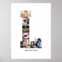 Black and White Brev L Photo Collage Poster