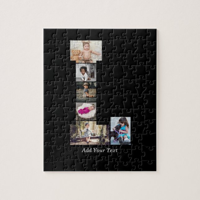 Black and White Brev L Photo Collage Pussel (Vertikal)